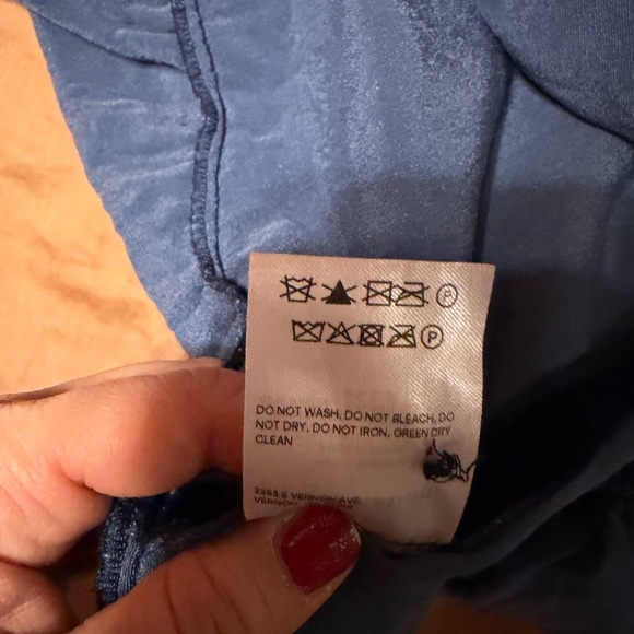 Reformation Fortune Dress Plus Size Blue Velvet Open Back Mini Dress Size 16 - Picture 9 of 11